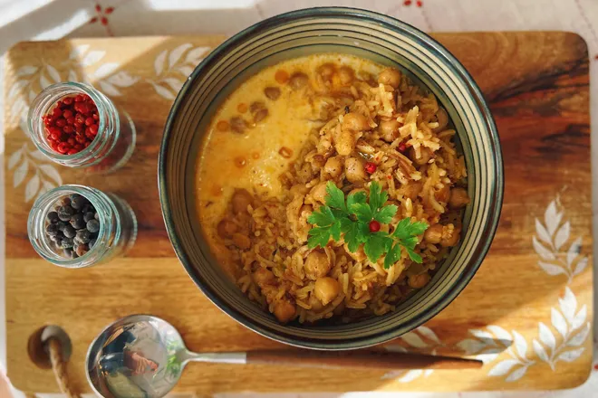 Kari sa pečenom leblebijom i rižom by @googlica