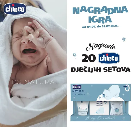 Chicco nagradna igra - osvojite delikatnu njegu za najmlađe